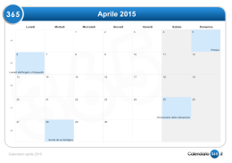 Calendario aprile 2015