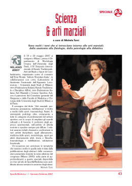 Scienza & arti marziali - ISI Istituto Shotokan Italia