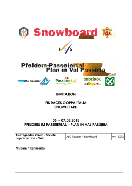 Programma Coppa Italia FIS Snowboard Slalom