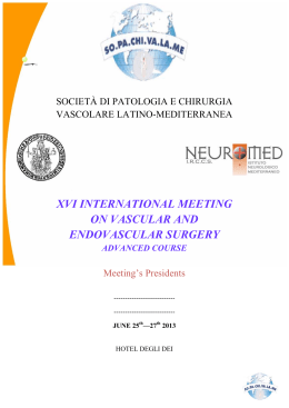 xvi international meeting on vascular and endovascular surgery
