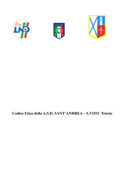 Codice Etico della A.S.D. SANT`ANDREA – S.VITO Trieste