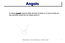 Angolo Angolo - Dipartimento di Matematica