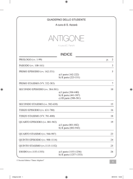 Antigone - esercizi e letture