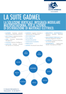 LA SUITE GADMEL - S.I. Soluzioni Informatiche