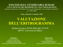 Valutazione dell`eritrogramma - Università degli Studi di Udine
