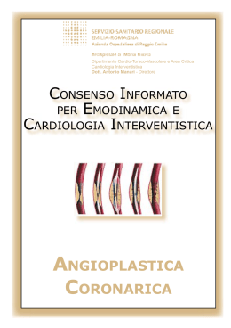 Consenso Informato Angioplastica Coronarica