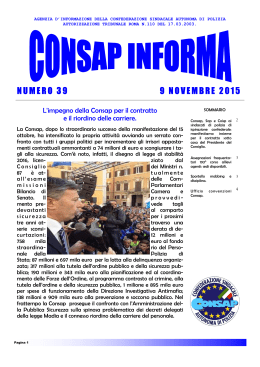 Consap Informa n.39 del 09.11.2015