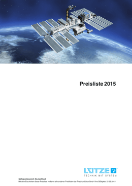 Preisliste 2015 - Friedrich Lütze GmbH