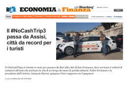 Il #NoCashTrip3 passa da Assisi, città da record per i turisti