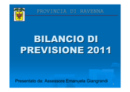 Diapositive bilancio 2011