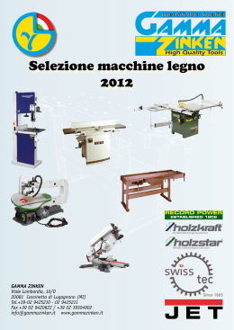 Selezione macchine legno 2012 - Legno & Metallo
