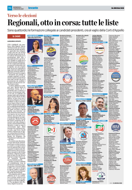 Regionali 2015, tutti i nomi e le liste in Liguria