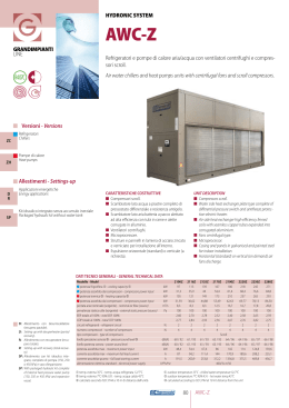 Refrigeratori e pompe di calore aria/acqua con ventilatori centrifughi