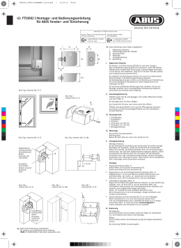 FTS3002 | Montage- und Bedienungsanleitung für ABUS Fenster