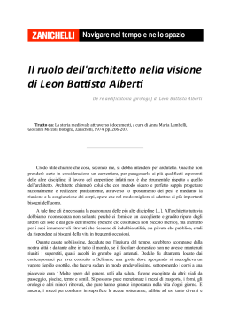 Il ruolo dell`architetto nella visione di Leon Battista