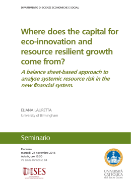 Where does the capital for eco-innovation and resource resilient
