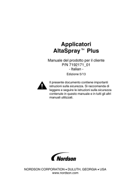 Applicatori AltaSpray Plus - Nordson eManuals!