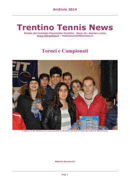 Trentino Tennis News