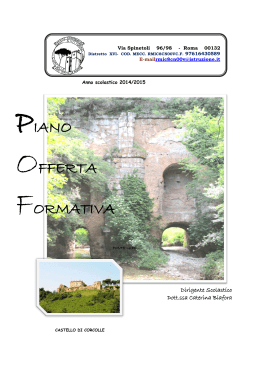 PIANO OFFERTA FORMATIVA - IC San Vittorino Corcolle