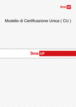 Modello di Certificazione Unica ( CU )