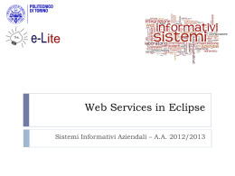 Web services in Eclipse - e-Lite