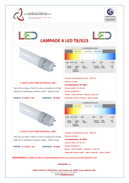 LAMPADE A LED T8/G13
