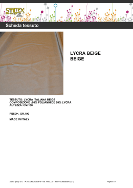 Scheda tessuto LYCRA BEIGE BEIGE