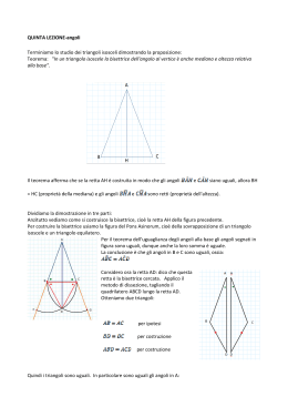 Teorema: "In un triangolo - Matematica e Applicazioni