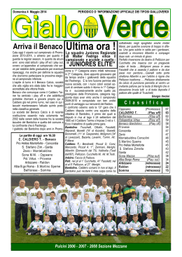 Gialloverde 2013-Benaco - asd calcio caldiero terme