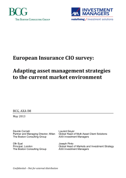 European Insurance CIO survey: Adapting asset management