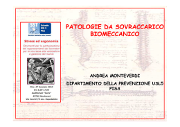 PATOLOGIE DA SOVRACCARICO BIOMECCANICO - USL 6