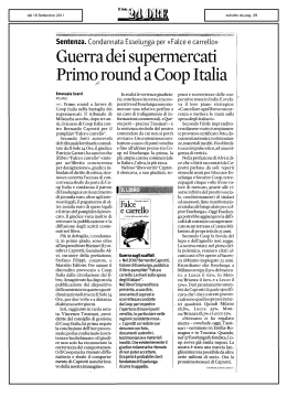 Guerra dei supermercati Primo round a Coop Italia
