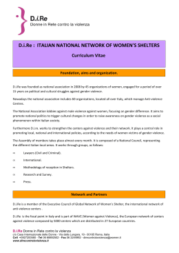 DiRe : ITALIAN NATIONAL NETWORK OF WOMEN`S SHELTERS