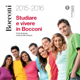 Studiare e vivere in Bocconi