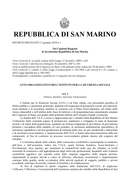 REPUBBLICA DI SAN MARINO - Consiglio Grande e Generale