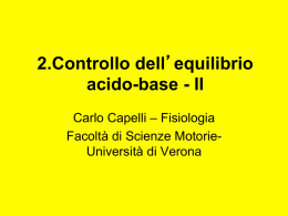 2.Controllo dell`equilibrio acido-base - II