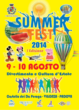 Opuscolo Summer Fest 2014