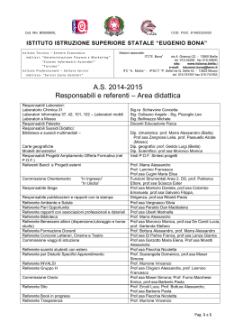 A.S. 2014-2015 Responsabili e referenti – Area didattica