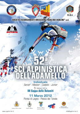 La 52a sci alpinistica dell`Adamello - Società Escursionisti Bresciani