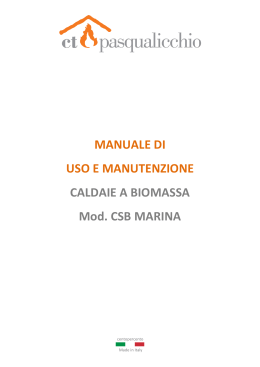 Manuale d`uso - CT Pasqualicchio