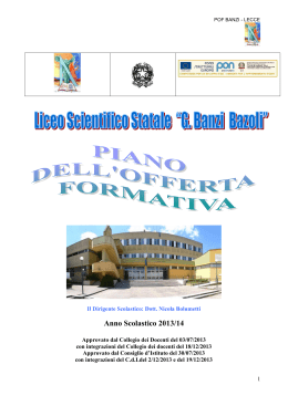 Apri il POF in formato PDF - Liceo Scientifico G. Banzi Bazoli