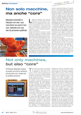 Not only machines, but also “core” - TecnAlimentaria