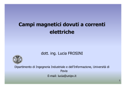 Campi magnetici - Università degli studi di Pavia