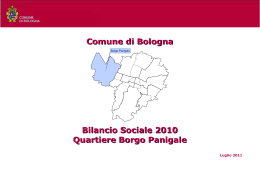 Bilancio sociale del Quartiere Borgo Panigale