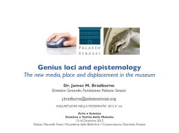 Genius loci and epistemology - Inquietudini nella modernità