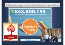 Survivors and Chronic Cancer Patients: Chiama Org