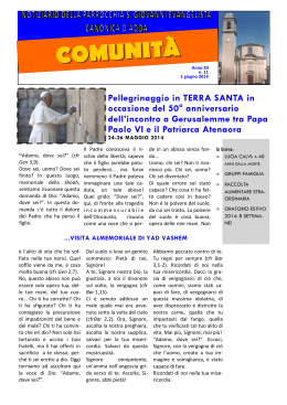 Notiziario n. 11 – 1° Giugno 2014