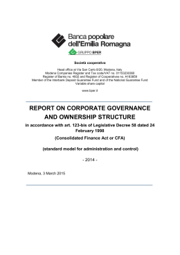 report on corporate governance and ownership structure