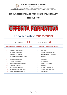 OFFERTA FORMATIVA_3A[1] - Istituto Comprensivo di Bozzolo