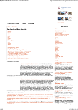 Agriturismi lombardia informazioni, contatti e indirizzi 25 marzo 2011